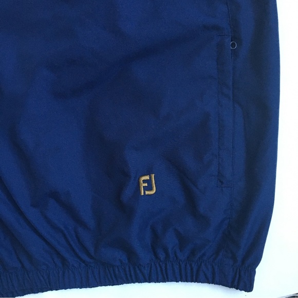 FootJoy Pullover V Neck Golf Windbreaker Jacket Navy Blue Large - Picture 10 of 14